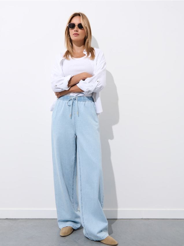 Blugi wide leg
