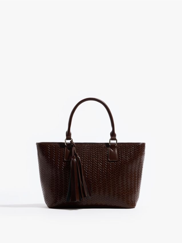 Mohito - Дамска чанта с ключодържател - тъмно кафяво