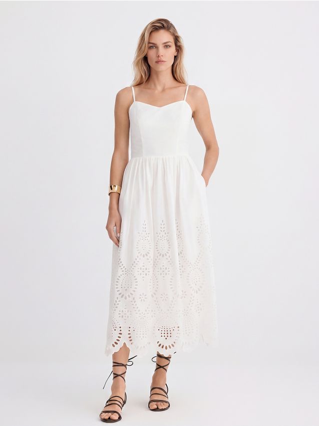 Mohito - Midikleid mit Trägern - Schwarz
