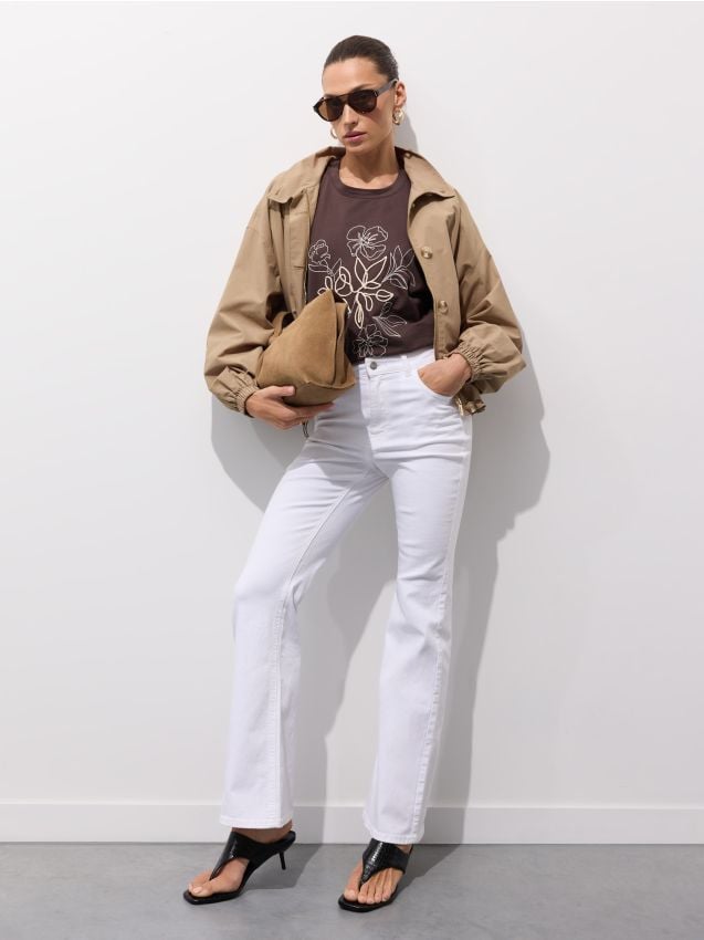 Mohito - Тениска с щампа - кафяво