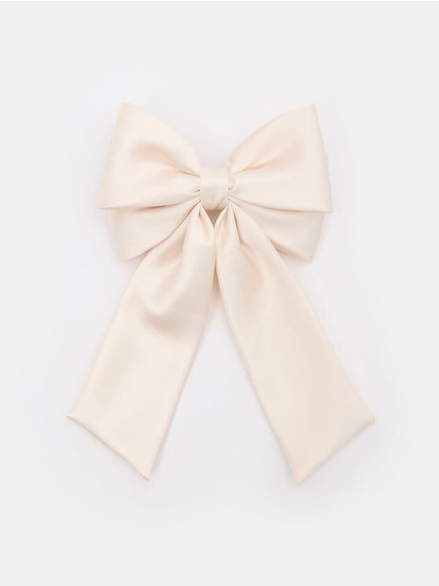 Fermaglio per capelli con fiocco con perle e fiocco bianco, per Fermaglio per capelli con fiocco con perle e fiocco bianco, per