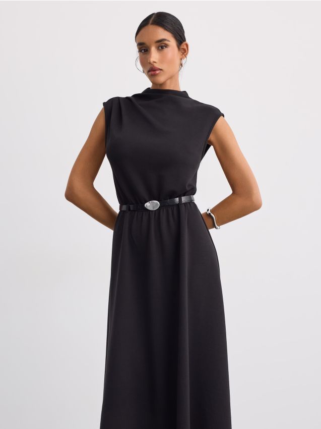 Rochie midi cu curea