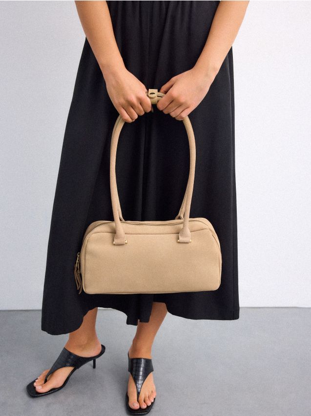 Mohito - Tasche aus Leder - Beige