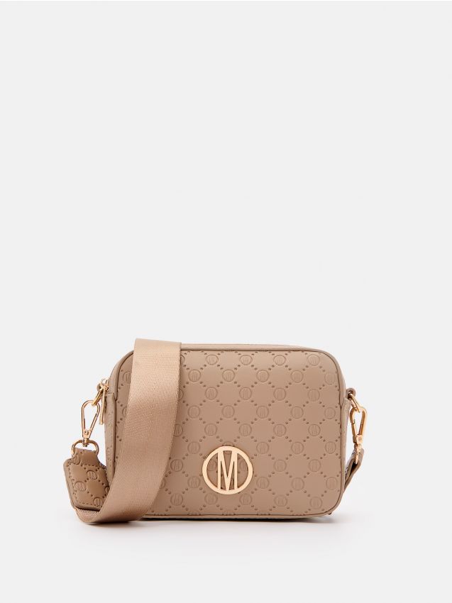 Torebka crossbody w monogram Kolor beżowy - MOHITO - 491BO-80X