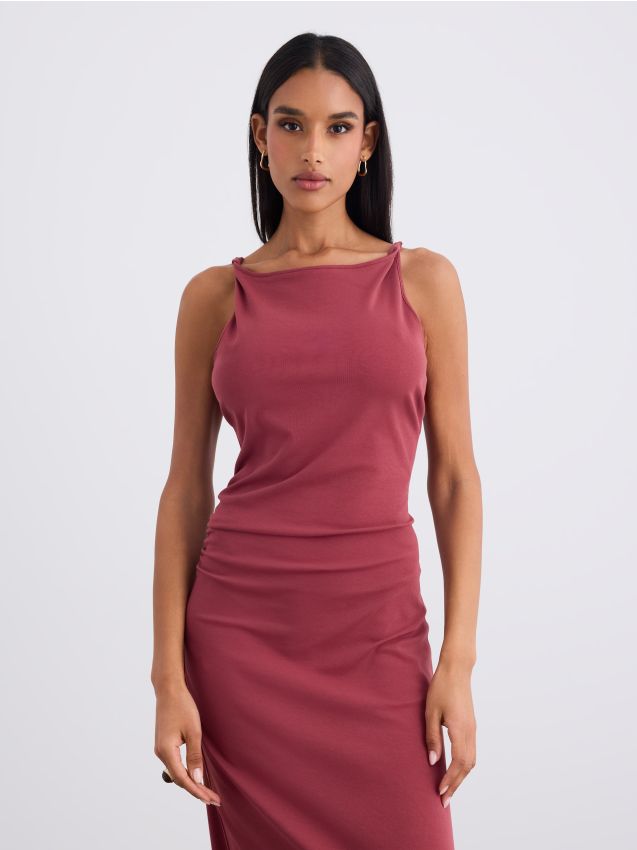Rochie maxi cu falduri