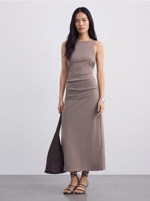 Rochie maxi cu falduri