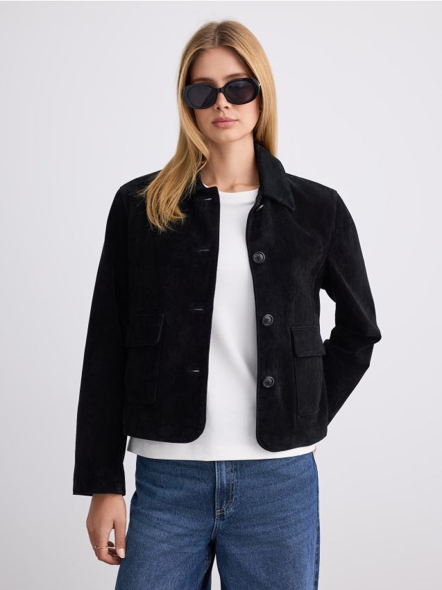 Geacă din piele întoarsă