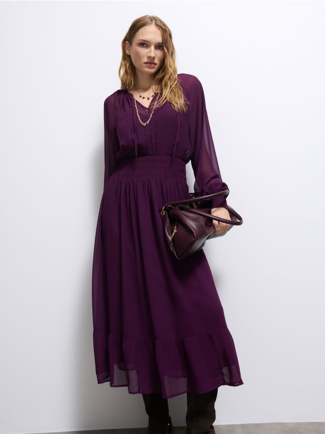 Rochie maxi din șifon