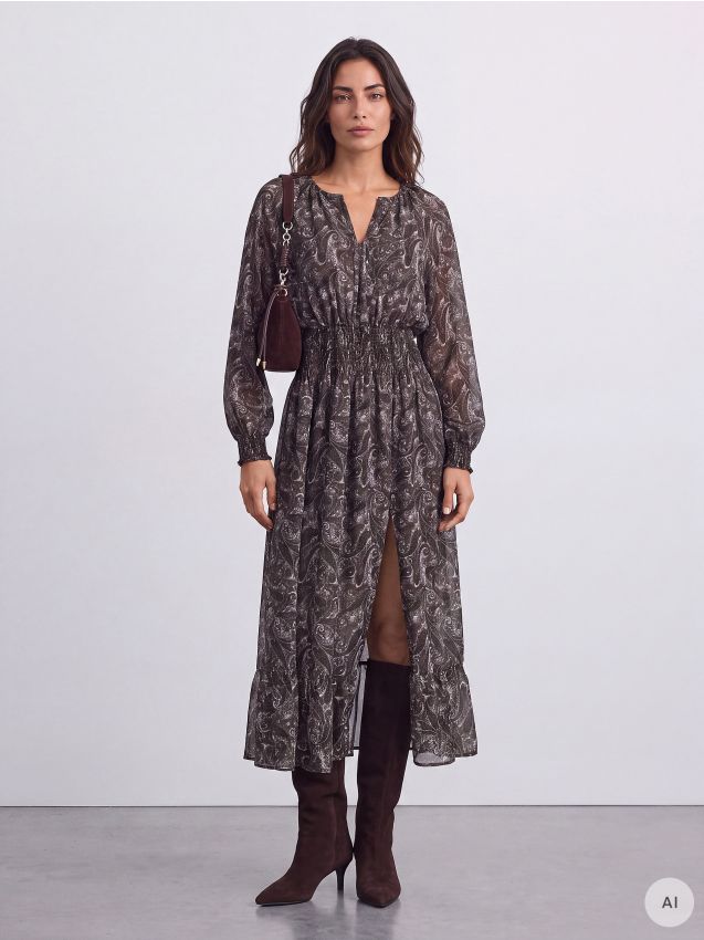 Rochie maxi din șifon