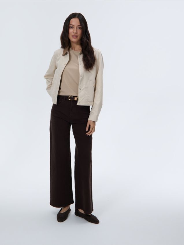 Wide leg farmerke - MOHITO