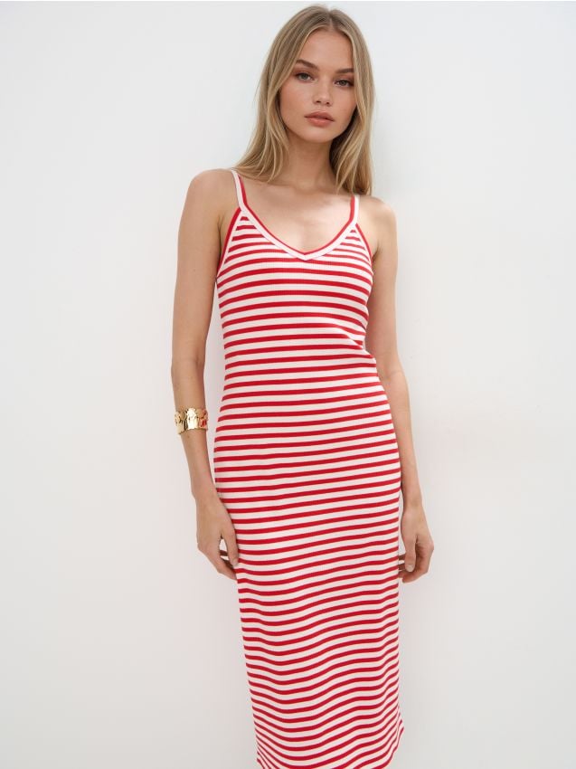 Rochie midi cu dungi