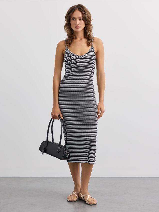 Rochie midi cu dungi