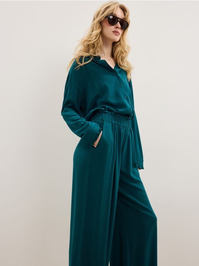 Mohito - Панталон wide leg - зелено