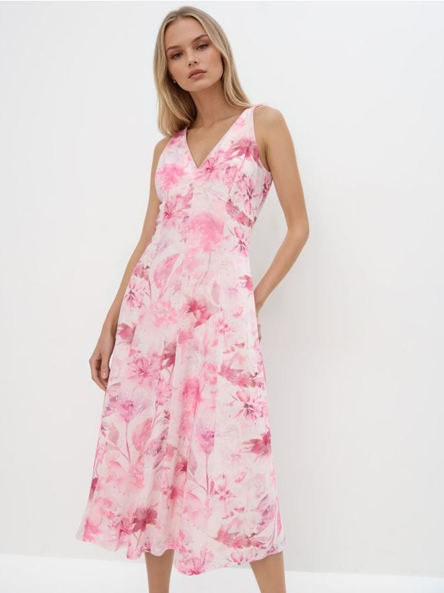 Rochie midi cu flori