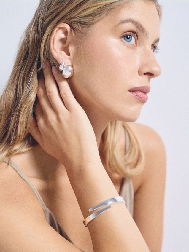 Hõbedaga kaetud kõrvarõngad - MOHITO