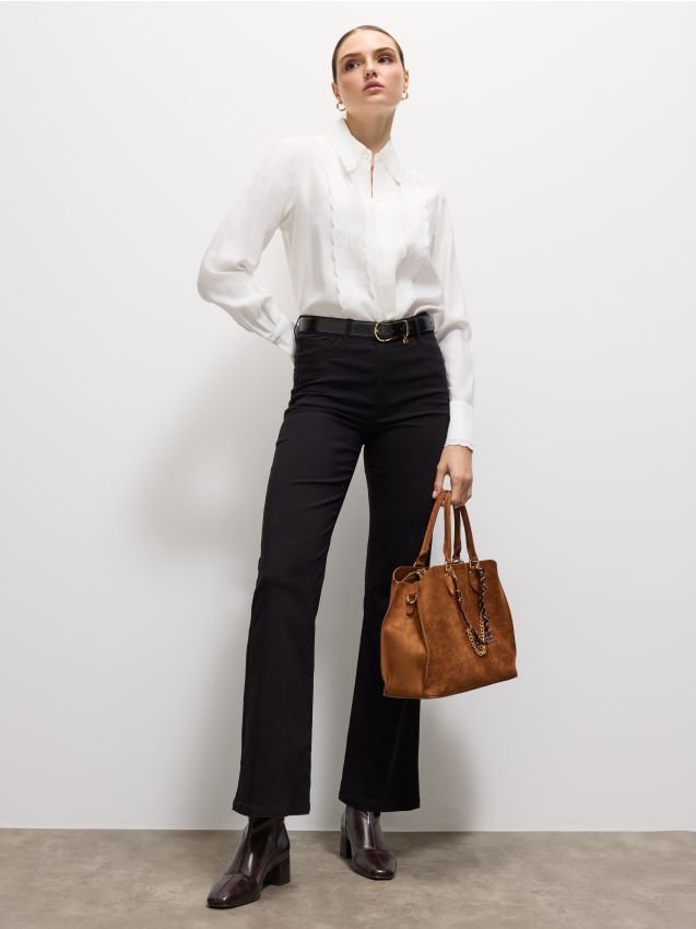 Mohito - Панталон flare - черен