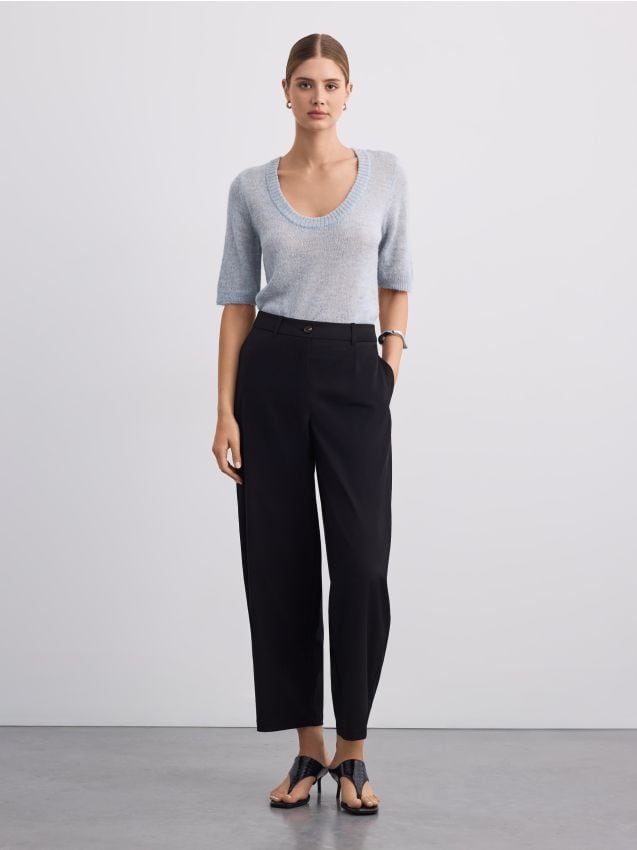 LADIES` TROUSERS - črna