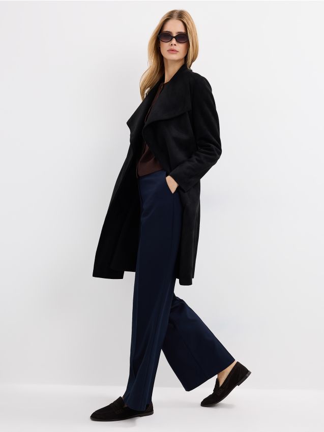 Mohito - Палто от изкуствен велур - черен