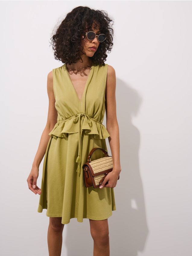 Rochie mini din bumbac