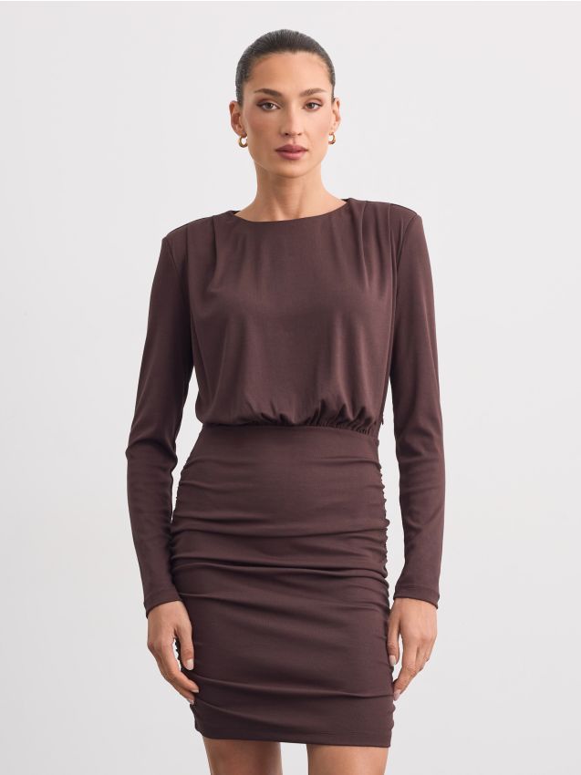 Rochie midi cu falduri