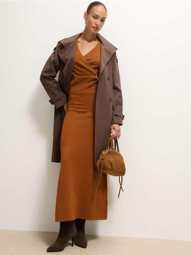 Fusta midi tricotată