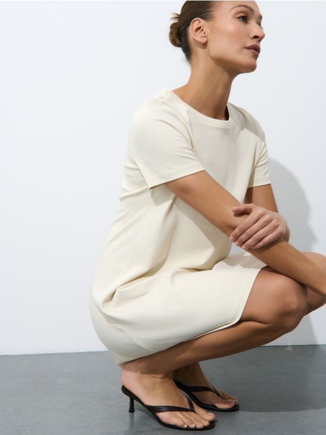 Rochie mini din bumbac