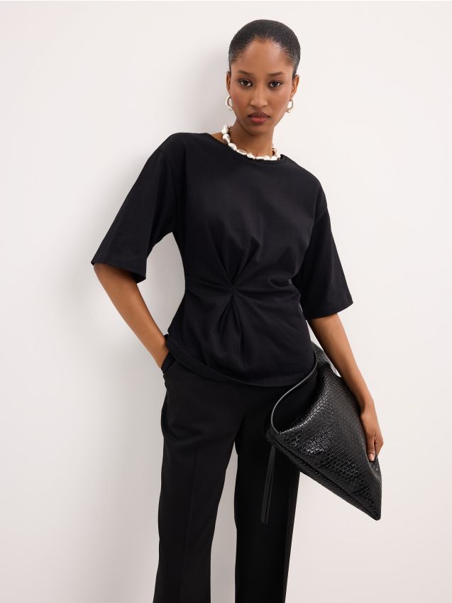 Mohito - Топ с декоративен набор - черен