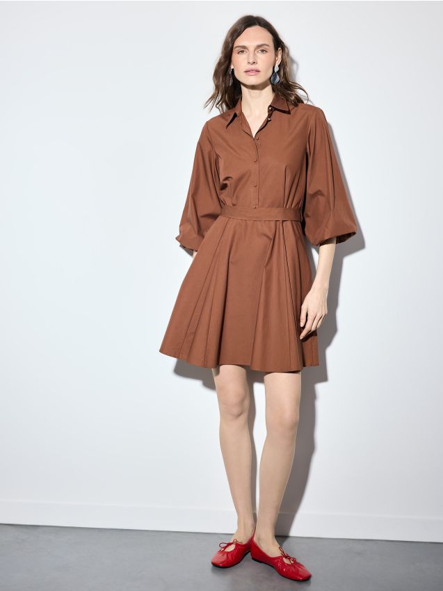 Mohito - Мини рокля тип риза - тъмно кафяво