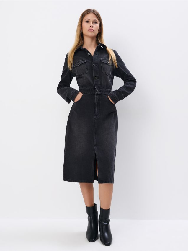 Rochie midi de blugi