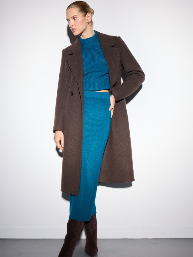 Fusta midi tricotată