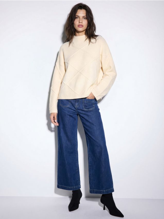 Pulover cu guler polo