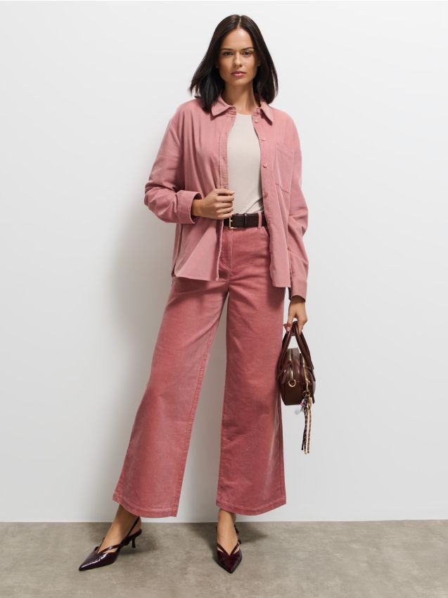 Pantaloni din catifea reiată