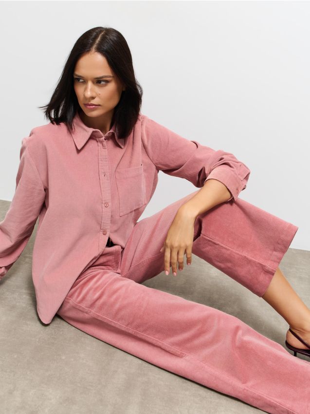 Pantaloni din catifea reiată