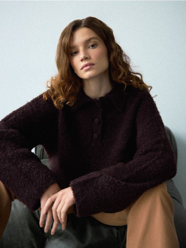 Pulover cu adaos de lână