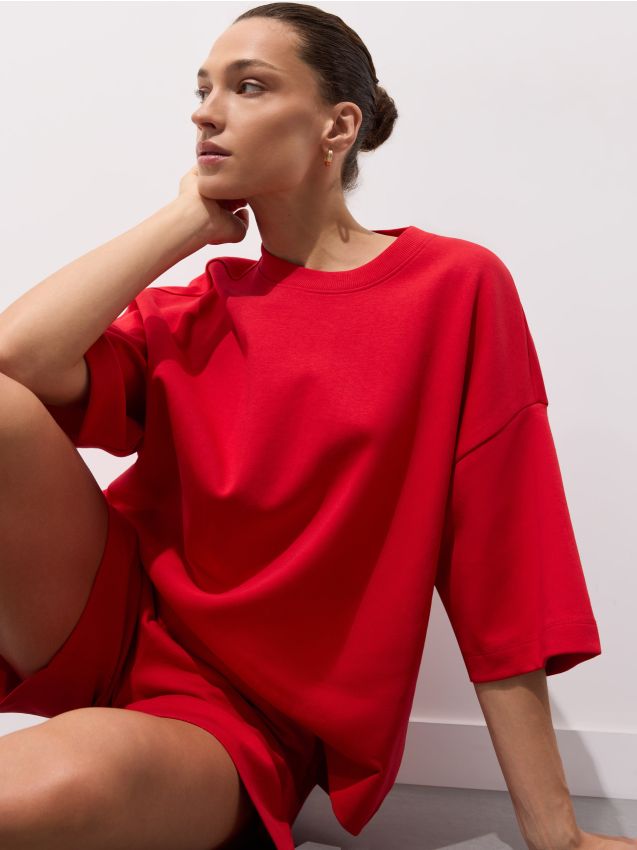 Mohito - Oversize тениска - червен