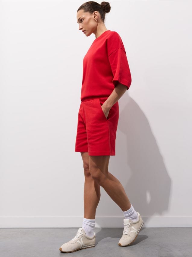 Mohito - Памучни шорти - червен