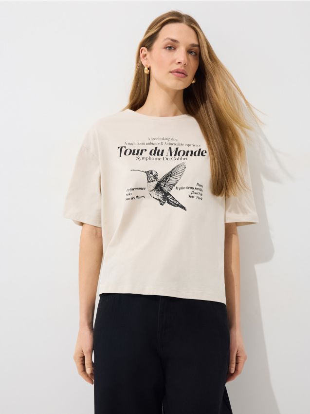 Tricou din bumbac cu imprimeu