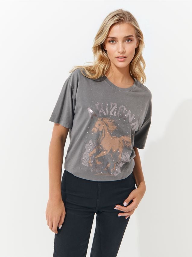 Majica kratkih rukava sa štampom - MOHITO