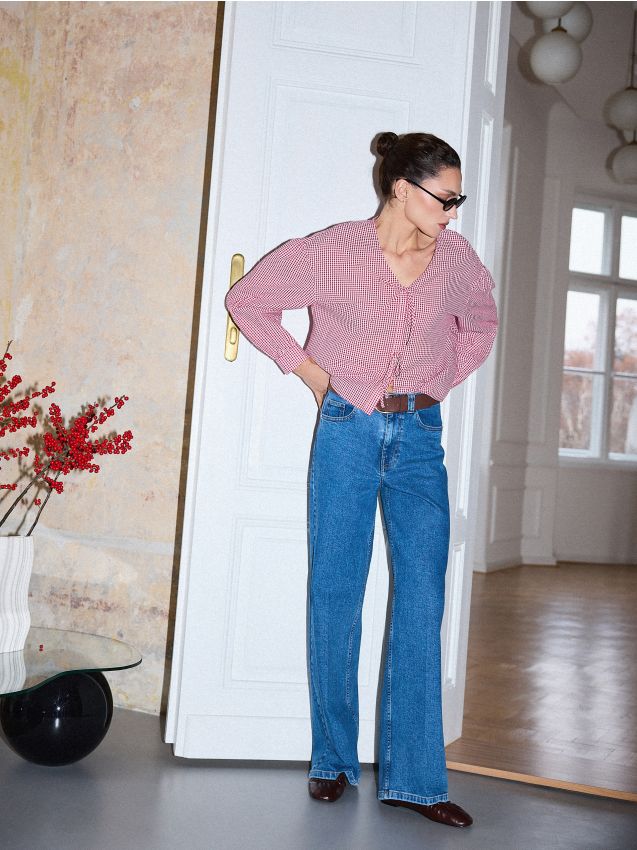 Mohito - Дънки с широк крачол - син