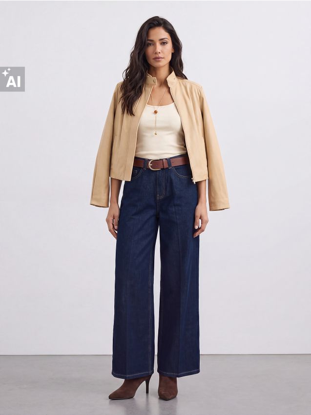 Blugi wide leg