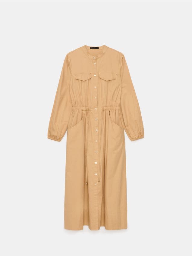 Rochie midi tip cămașă din bumbac