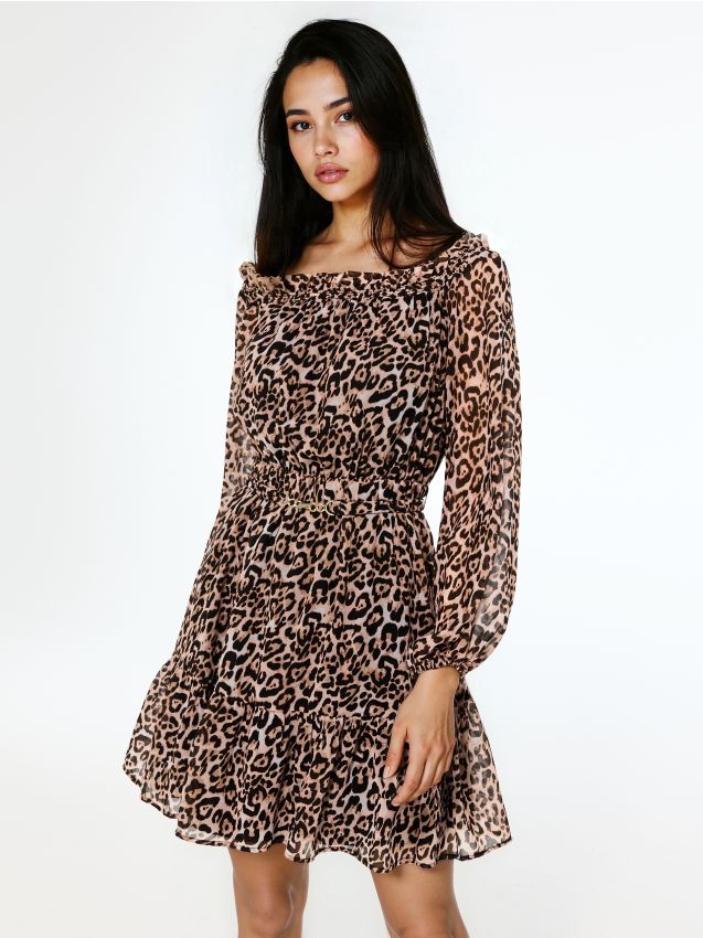 Rochie mini leopard