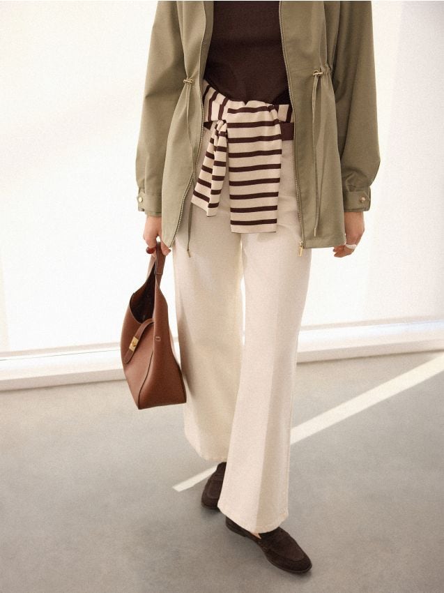 Mohito - Дънки с широк крачол - кремaво