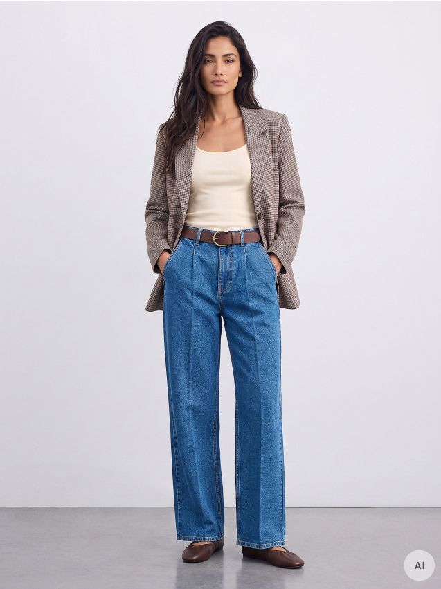 Blugi wide leg