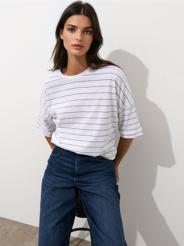 Mohito - Тениска с къс ръкав - бяло