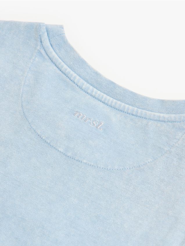 Błękitny t-shirt oversize