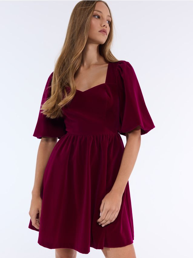 Rochie mini din catifea