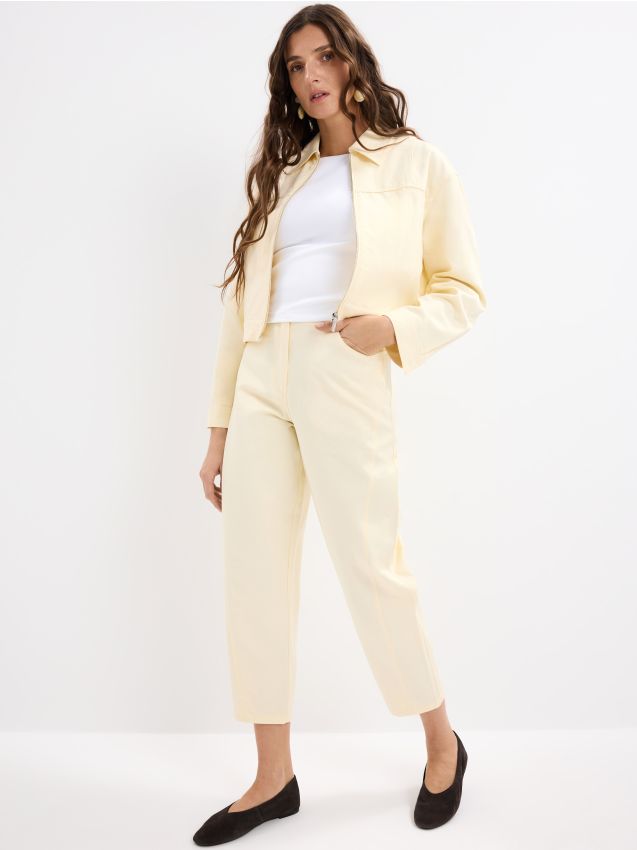 Pantaloni cu fibre lyocell