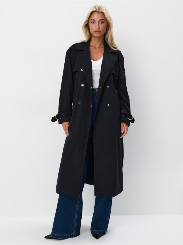 Mantel mit Taillenbund Farbe Schwarz - MOHITO - 5441Y-99X 