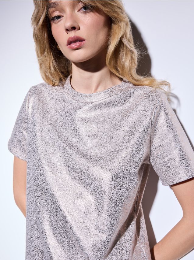 Bluză supradimensionată strălucitoare